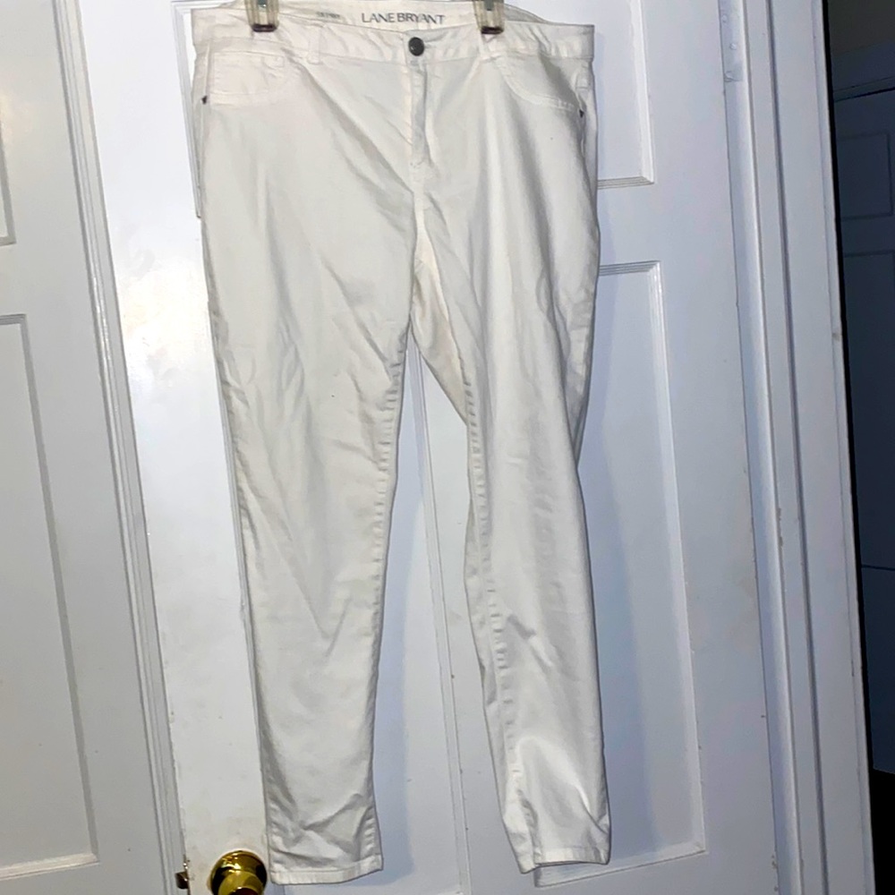 Lane Bryant White Skinny Jeans